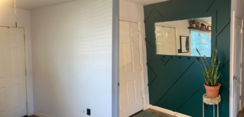 Green Accent Wall before and after